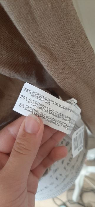 ZARA beżowy golf jedwab I kaszmir M 38