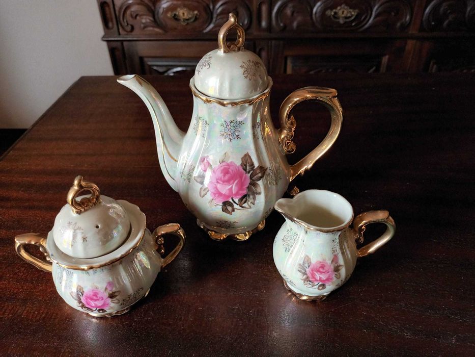 Serviço de café de porcelana