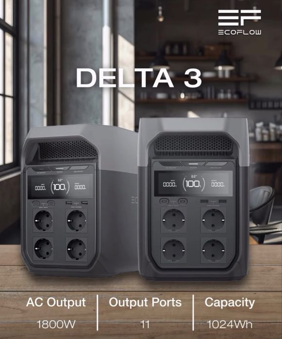 EcoFlow DELTA 3 (1024 Вт·г / 1800 Вт)