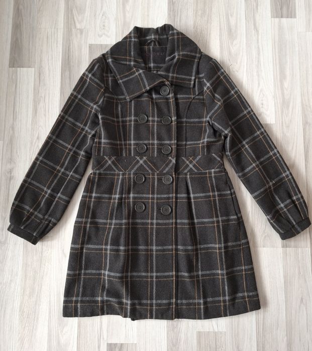 Płaszcz vintage w kratę