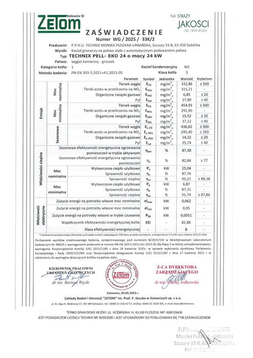 PELLET 5KLASA ekoGroszek! Kocioł Piec 24KW 170-240m2 dostawa 0zł!