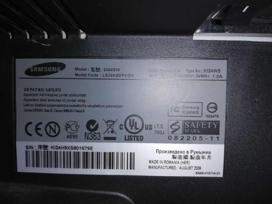 Monitor Samsung Syncmaster 2494SW