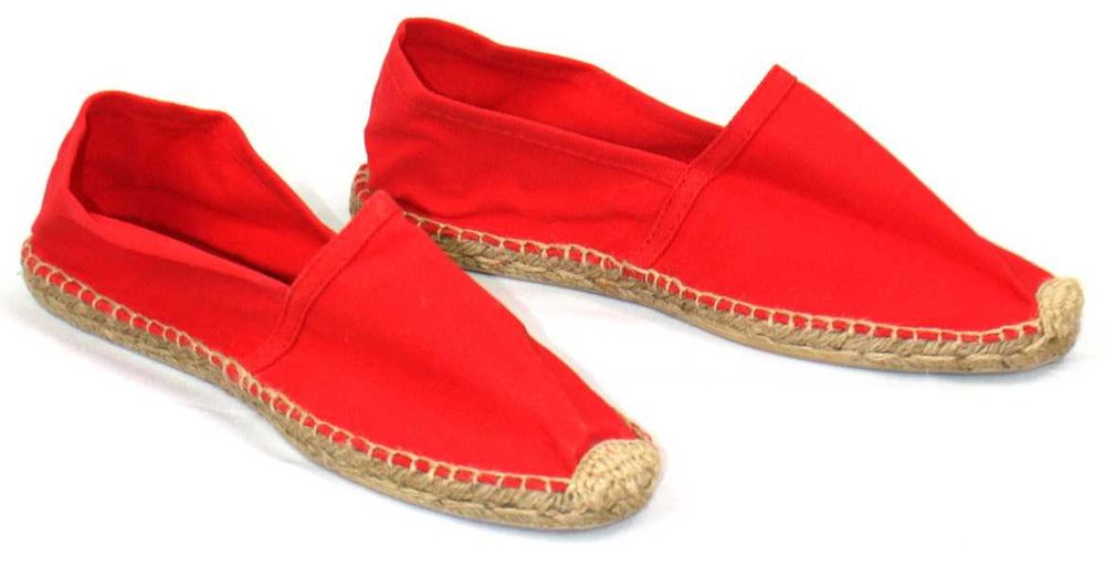 Klasyczne męskie płócienne sznurkowe espadryle czerwone 42