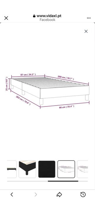 Cama Solteiro 90x200