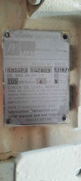 Caixa de Engrenagem P/ Motor Marítimo ZF ( IRM50P3)