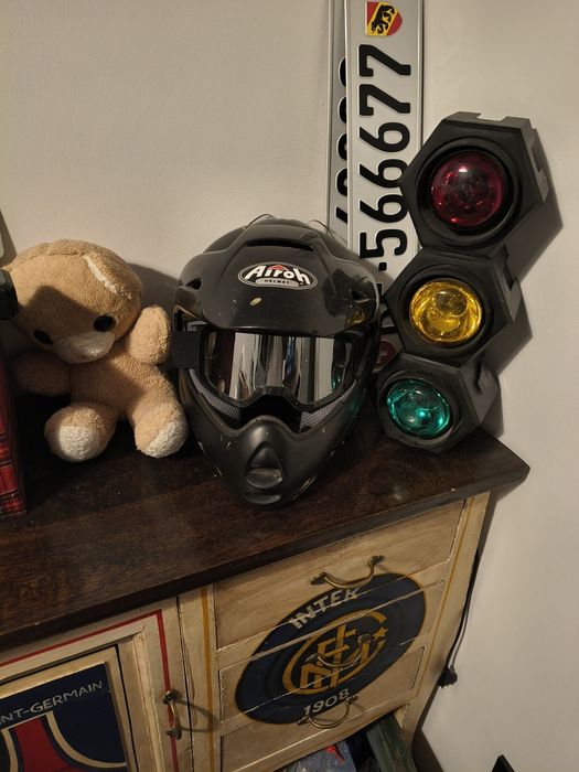kask gogle cross Airoh Wraap Raze Black  mat  rozmiar M - jak nowy u