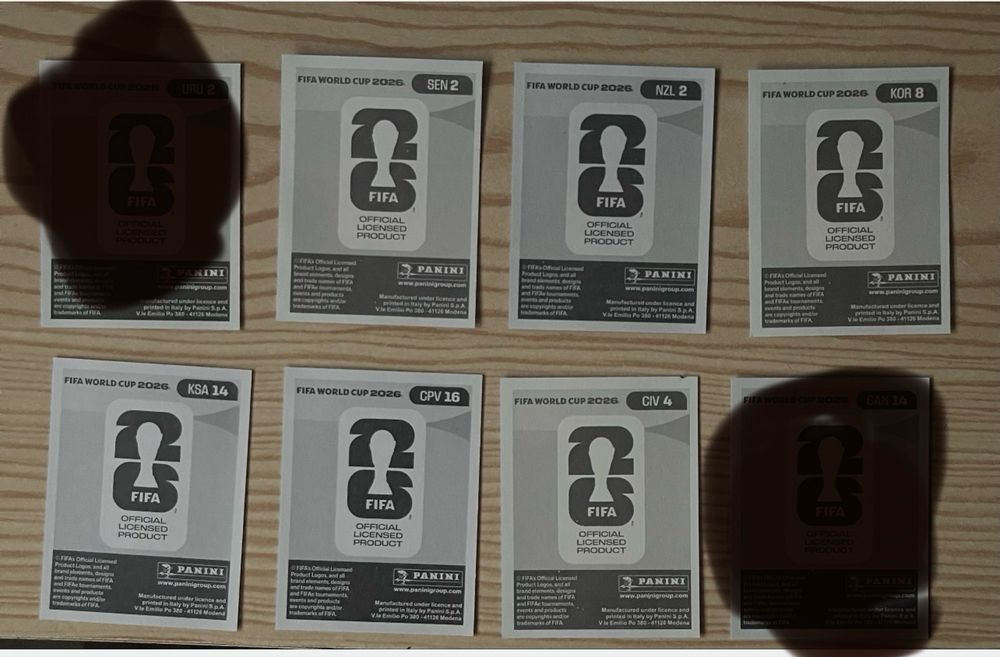 6 Cromos Mundial 2026 Panini