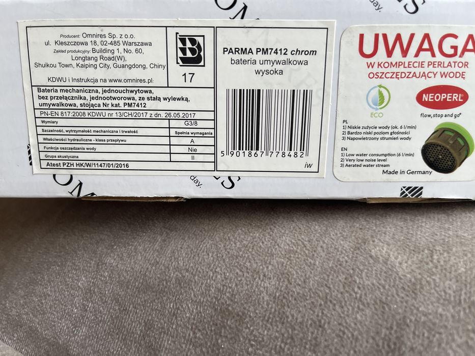 Bateria Omnires Parma chrom