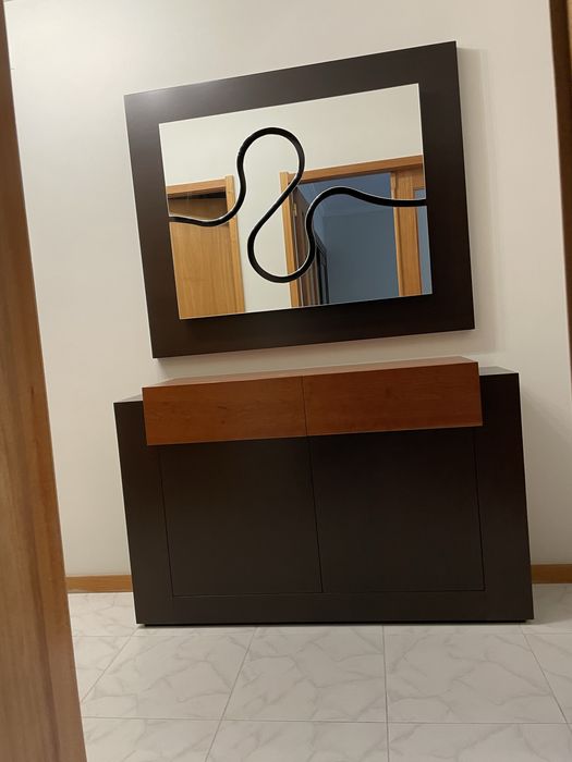 Movel de entrada com espelho