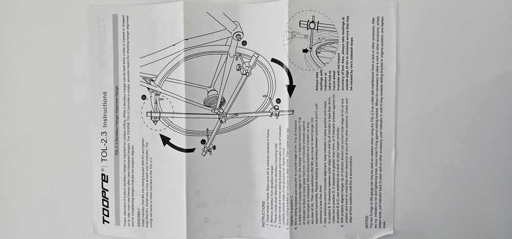 Alinhador de rodas de bicicleta