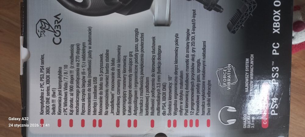 Zestaw PS4 + NOWA Kierownica Cobra GT900 Pro | 2 Pady | 3 Gry