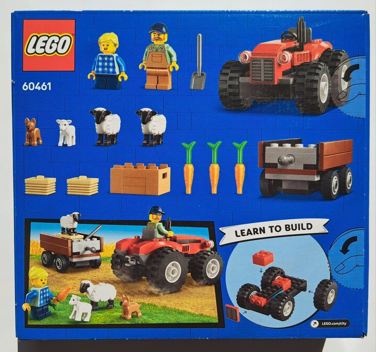 Lego 60461 Czerwony Traktor Z Przyczepą i Owcami