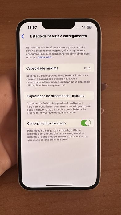 iPhone 13 cor branco 128gb