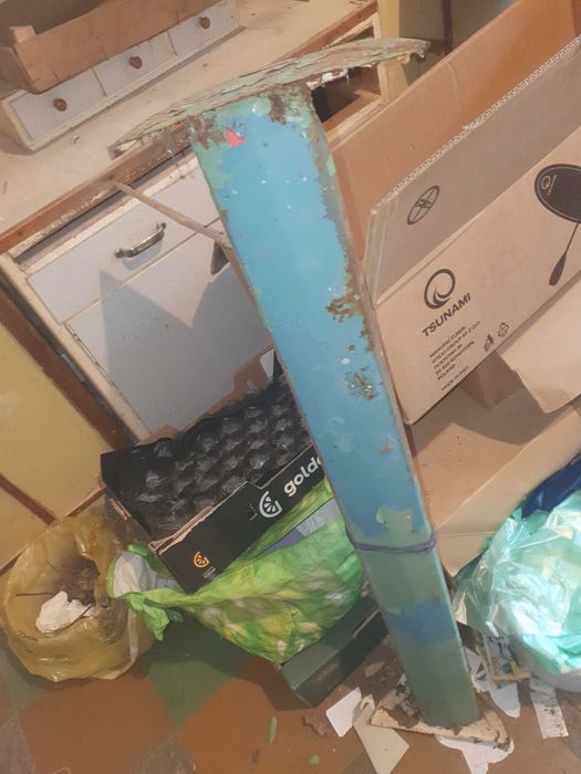 Stara industrialna oprawa / lampa uliczna warsztatowa retro dwustronna oprawa świetlówkowa (słupek) PRL