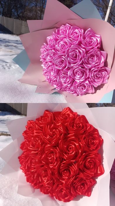 Продам готовые букеты из ленточки