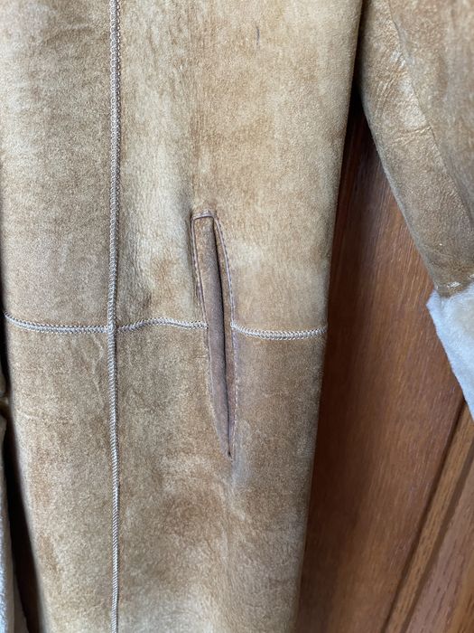 Дублянка, дубленка з капішоном, натуральна