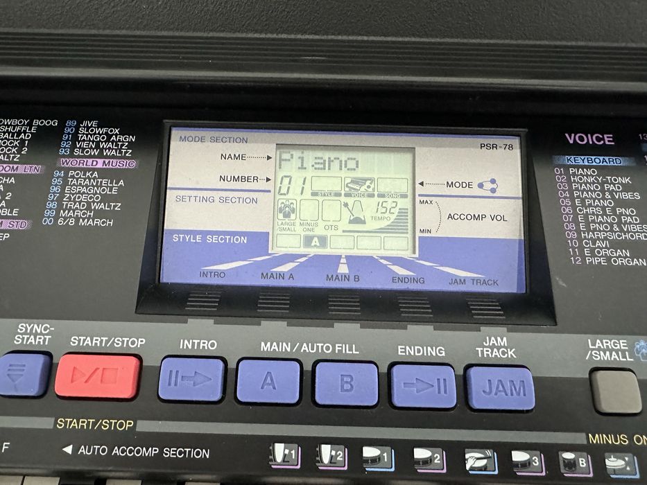 Синтезатор Yamaha PSR-78
