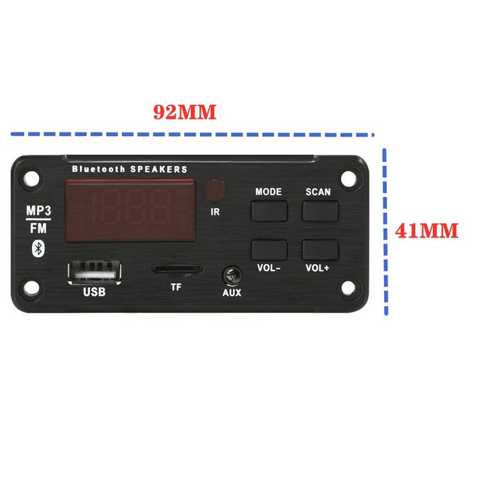 MP3 Bluetooth стерео плеер декодер питание 6-12 В 2x25W