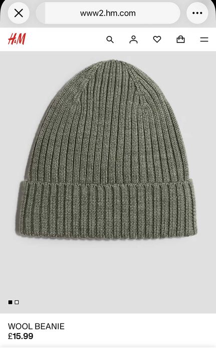 шапка H&M шерсть 100%