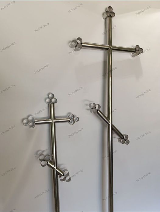 Хрест на кладовище з нержавійки Крест на кладбище из нержавеющей стали