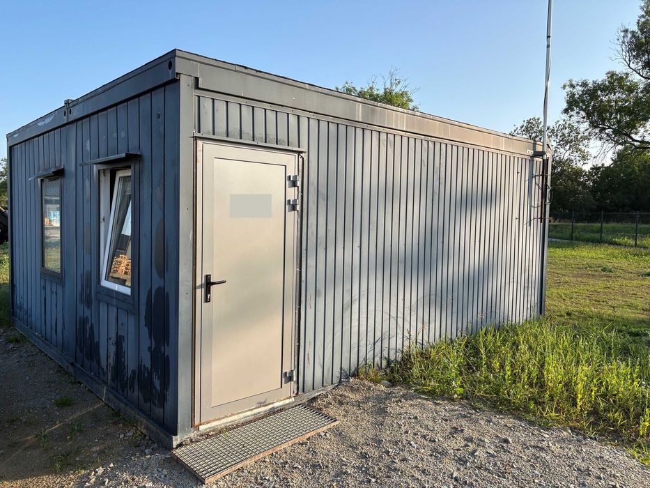 Kontener biurowy / socjalny z klimatyzacją, łazienką i magazynkiem 6x5 ( 30 m2)