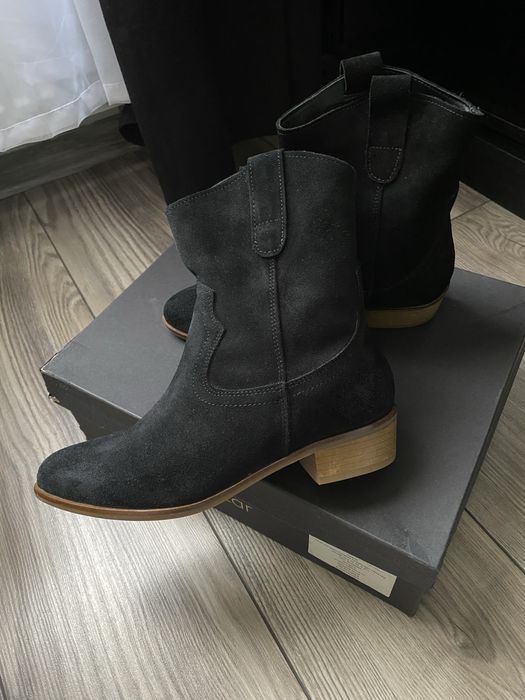 Nowe! Buty damskie botki kowbojki Kazar 36 skóra naturalna czarne