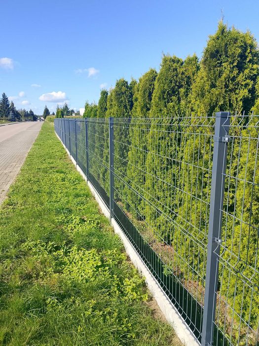 SOLIDNE Kompletne ogrodzenie panelowe 123 Fi4-45zł/mb