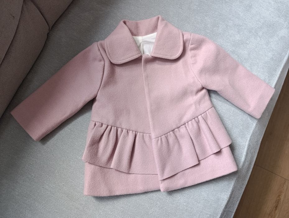 Płaszczyk dla dziewczynki wełna