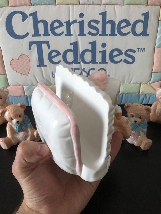Вінтажний керамічний набір для кухні Cherished Teddies Enesco 1994 Салфетниця