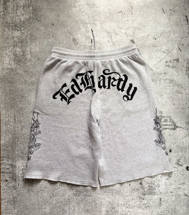 Оригинал шорты Ed Hardy широкие baggy rap sk8