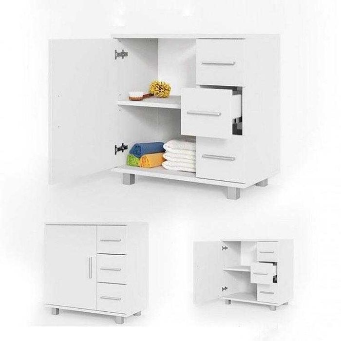 Влагостойкий шкаф в ванную тумба пенал стелаж зеркальный шкафчик полка