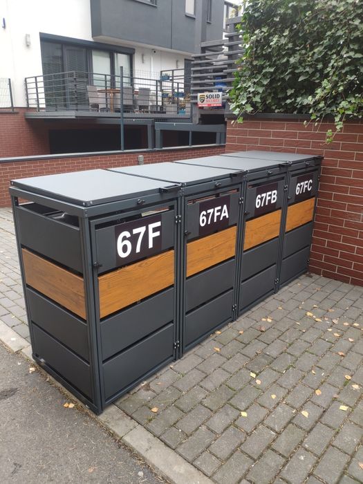 Zabudowa koszy na śmieci, montaż.