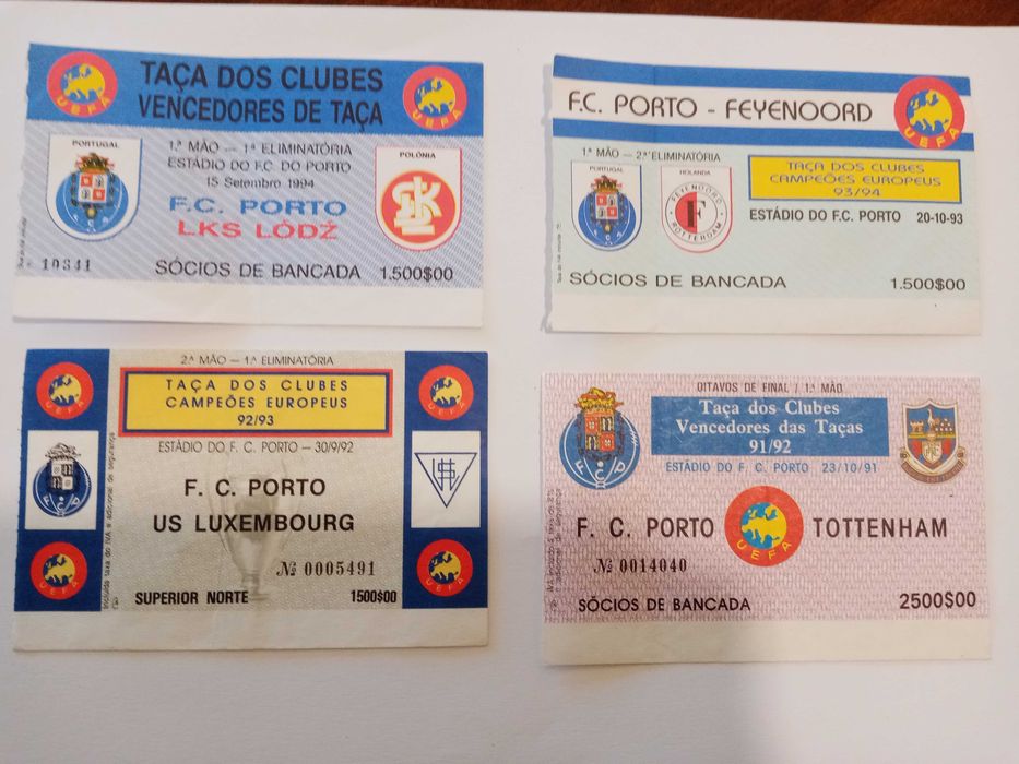Bilhetes de futebol FC Porto Champions League e Uefa