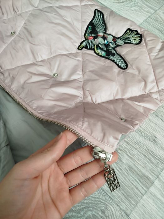 Куртка рожева, М довга