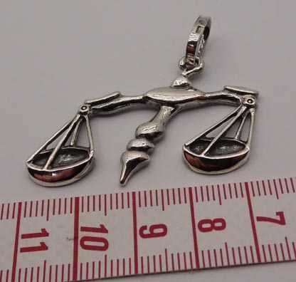 Srebrna zawieszka znak zodiaku WAGA