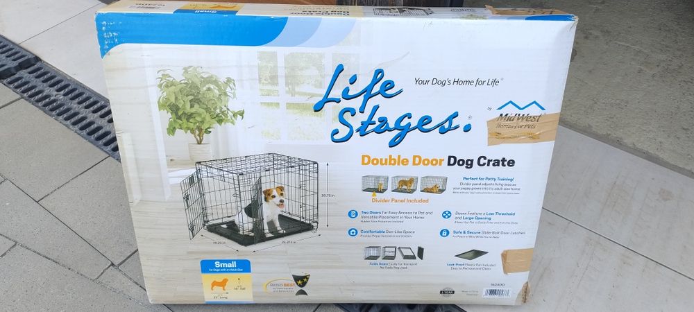 Klatka metalowa dla psa kota dł64xszer49xwys52 cm