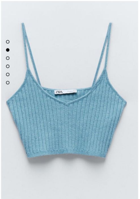 Клевый стильный вязаный трикотажный короткий топ кроптоп бюстье майка