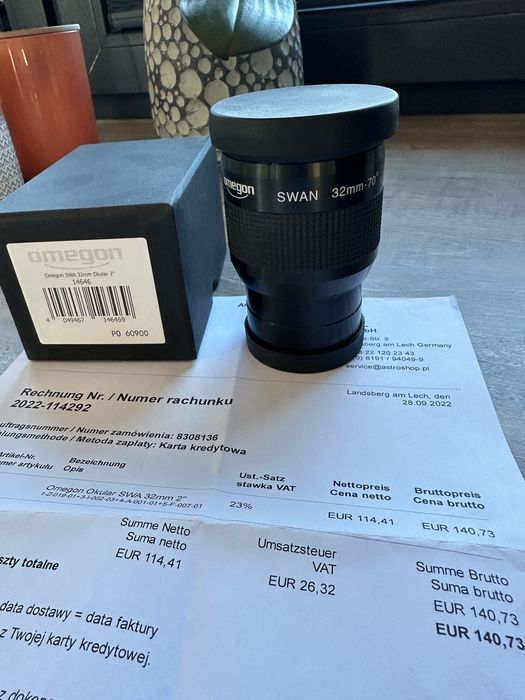 Okular OMEGON SWA 32mm 2” do Teleskopu astronomicznego