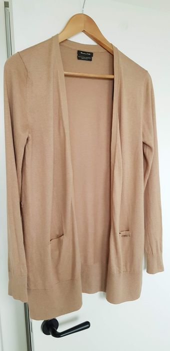 Massimo Dutti, camelowy kardigan/narzutka