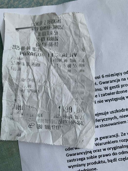 Peruka syntetyczna bob