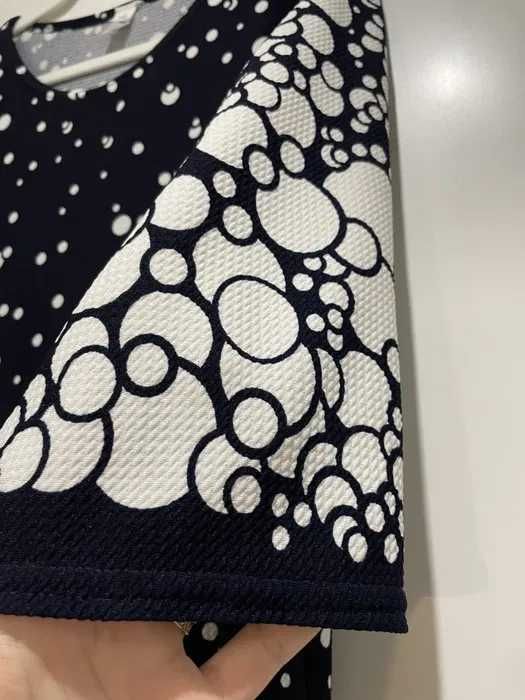 Sukienka damska nowa groszki kropki 3/4 rękaw 46/48 Butik
