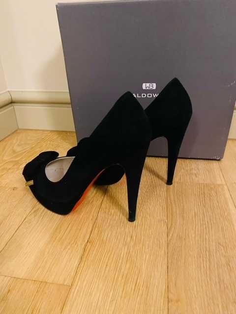 Buty czarne zamszowe szpilki BALDOWSKI - rozm. 36-37