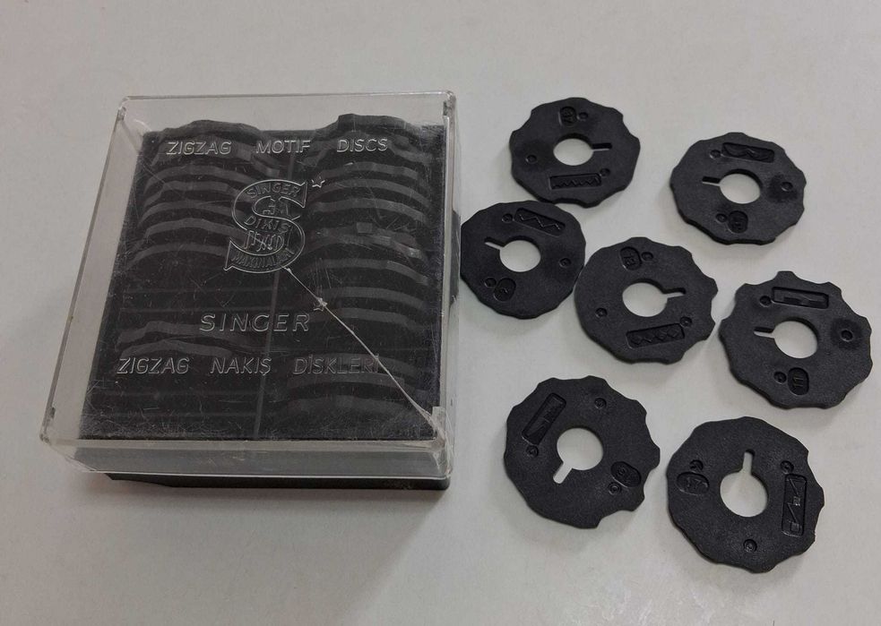 Discos de pontos decorativos para máquina costura Singer