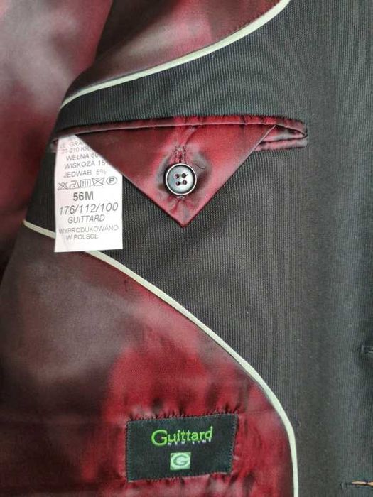 Czarny garnitur męski 3XL