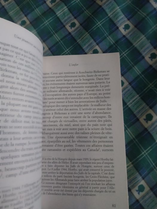 Une jeunesse au temps de la Shoah. Portes incluídos