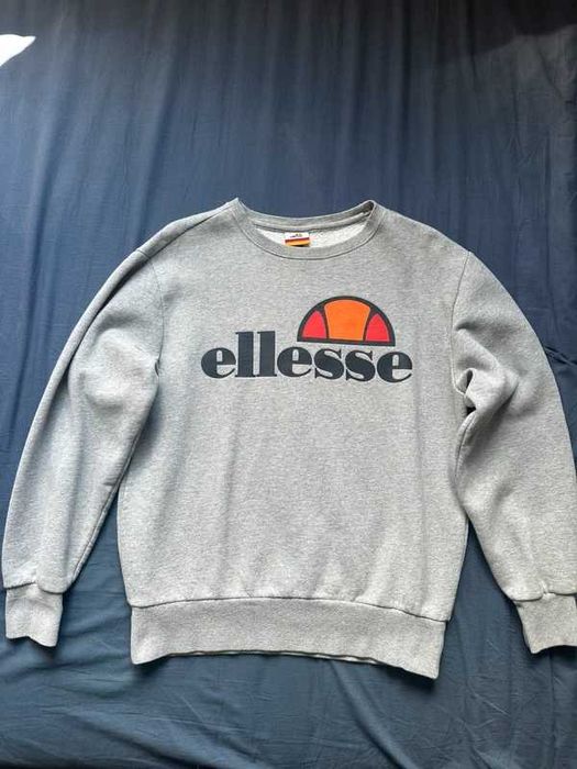 Ellesse Vintage Crewneck Sweatshirt Grey Big Logo