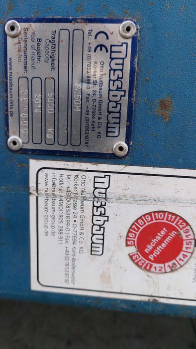 Podnośnik czterokolumnowy NUSSBAUM 4.50 H   5000 kg