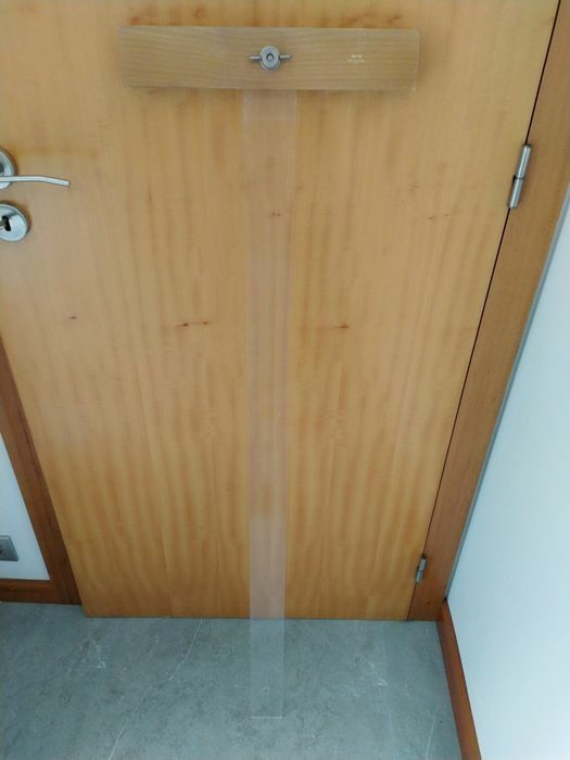 Régua em T ajustável, para desenho antiga em madeira e plástico
