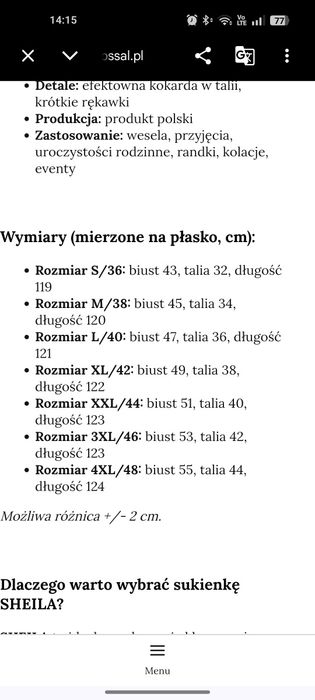 Sukienka L biała