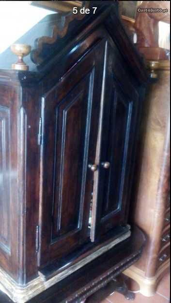 Móvel Antigo Oratório (anos 20) madeira castanho maciço c/iluminação